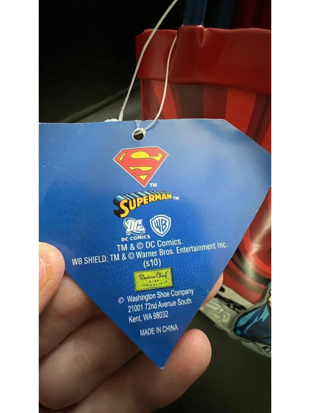 2010s Superman rain boots size 6